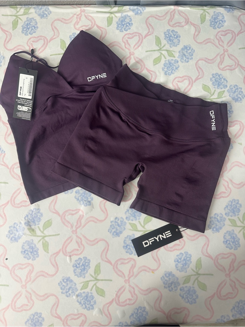 DFYNE Women's High-Waist Plum Bike Shorts